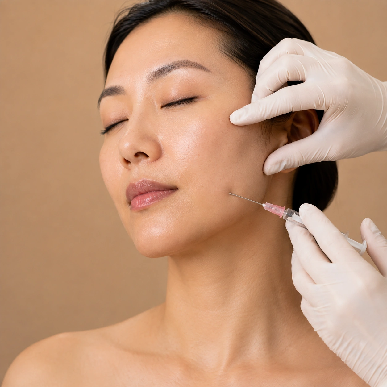 Hyaluronic acid dermal fillers (used selectively)